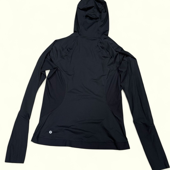 Lululemon Sleek Performance 1/2 Zip Hood Black Jacket Hoodie - Picture 4 of 8